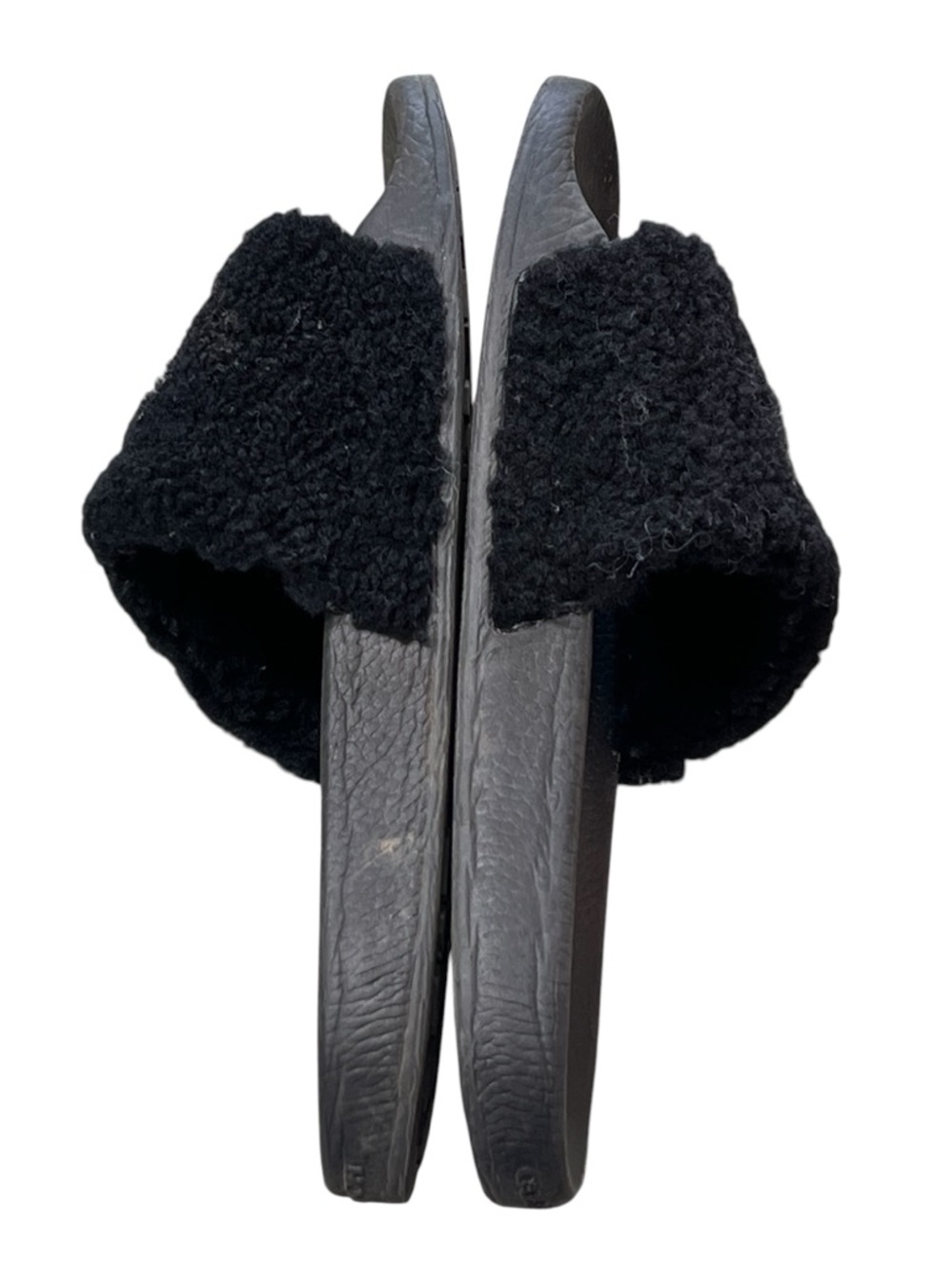 Coach Ulla black and cream shearling slide - Picture 5 of 7